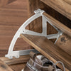 SoBuy Rack de încălțăminte sold cu 3 Limelights care economisește mașina Slim, 60x23x115cm, nuc, FSR137-L-F