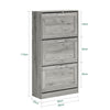 SoBuy Rack de încălțăminte cu 3 Limelight Brifling Suport Slim, 60x23x115cm, Grey, FSR137-L-HG