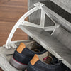 SoBuy FSR137-L-HG Meuble à Chaussures à Abattants 3 Niveaux Grande Capacité – Rangement Discret pour Entrée – Gris Effet Bois