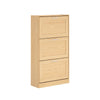 SoBuy Rack de încălțăminte sold cu 3 Limelights Brifling Suport Slim, 60x23x115cm, Natural, FSR137-L-J