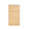 SoBuy Rack de încălțăminte sold cu 3 Limelights Brifling Suport Slim, 60x23x115cm, Natural, FSR137-L-J
