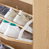 SoBuy Rack de încălțăminte sold cu 3 Limelights Brifling Suport Slim, 60x23x115cm, Natural, FSR137-L-J