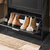 SoBuy FSR137-SCH Dulap Pantofar cu Clapetă, 2 Niveluri – Depozitare Discretă pentru Hol – 60x25x80 cm Negru