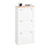 SoBuy Tap pentru încălțăminte, suport pentru încălțăminte cu 3 clapete, economisind suport de câștig cu 2 cârlige, alb alb-natural 59x26x116cm FSR144-Down