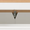 SoBuy FSR144-WN Armoire à Chaussures 3 Abattants et 2 Crochets, Meuble d'Entrée pour Couloir – Blanc et Naturel