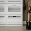 SoBuy FSR145-W Armoire à Chaussures 6 Abattants et 2 Crochets, Grande Capacité pour Entrée Couloir – 115x30x112 cm, Blanc