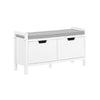 SoBuy Carcasă de intrare pentru încălțăminte mobilă Cassapanca Container modern L91*P30*A50 cm alb, FSR146-W