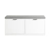 SoBuy Intrare pentru pantofi de intrare cu un suport de încălțăminte cu 2 clapete albe 105x35x48 cm FSR147-W