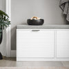 SoBuy Intrare pentru pantofi de intrare cu un suport de încălțăminte cu 2 clapete albe 105x35x48 cm FSR147-W