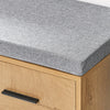 SoBuy FSR148-N Banc pentru Pantofi cu Pernă Căptușită, 2 Compartimente, 1 Ușă și 2 Sertare pentru Hol – 110x35x47 cm, Natur