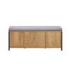 SoBuy FSR149-N Banc pentru Pantofi cu Pernă Căptușită și Sertare, Mobilier de Hol – 110x35x45 cm, Natural
