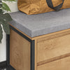 SoBuy FSR149-N Banc pentru Pantofi cu Pernă Căptușită și Sertare, Mobilier de Hol – 110x35x45 cm, Natural