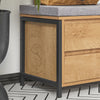 SoBuy FSR149-N Banc pentru Pantofi cu Pernă Căptușită și Sertare, Mobilier de Hol – 110x35x45 cm, Natural