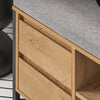 SoBuy FSR149-N Banc pentru Pantofi cu Pernă Căptușită și Sertare, Mobilier de Hol – 110x35x45 cm, Natural