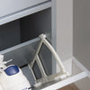 SoBuy FSR151-H-HG Dulap de pantofi ultra-subțire, 3 compartimente rabatabile, 19 cm, Organizare compactă pentru hol/intrare – 50x19x129 cm, Gri