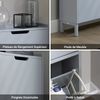 SoBuy FSR151-H-HG Dulap de pantofi ultra-subțire, 3 compartimente rabatabile, 19 cm, Organizare compactă pentru hol/intrare – 50x19x129 cm, Gri