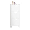 SoBuy Eșarfă cu 3 coaste pantofi cu 6 rafturi pantofi albi suport alb de economisire a câștigului L50XP19XA129CM FSR151-H-W