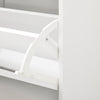 Prévente SoBuy FSR151-L-W Meuble à Chaussures Banc à Chaussures - Rangement Chaussures avec 4 Compartiments - Coussin Confortable - Capacité de Charge 250 kg - Banc d'Entrée en Bois Blanc 105 x 24 x 52 cm