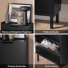 SoBuy FSR151-SCH Armoire à Chaussures 2 Abattants Ultra-Slim 19cm, Rangement Compact pour Entrée Couloir – 50x19x91 cm, Noir