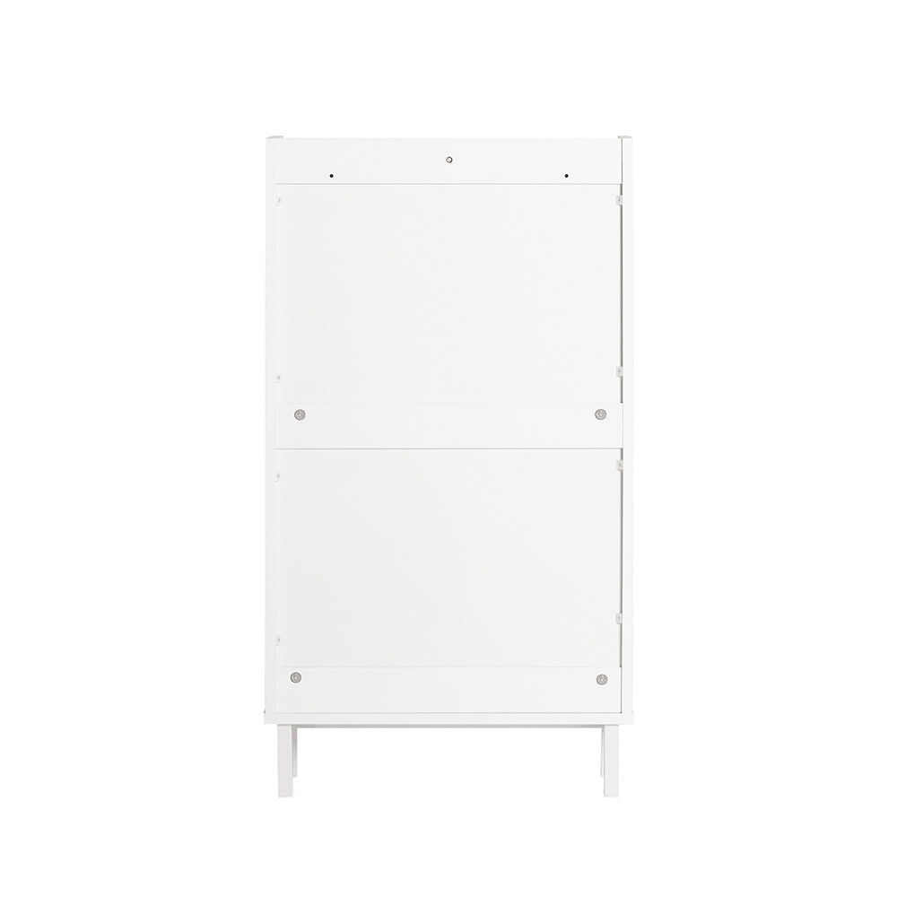 SoBuy FSR151-W Dulap de Pantofi cu 2 Rabatante Ultra-Subțire 19cm, Organizare Compactă pentru Hol – 50x19x91 cm, Alb