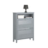 SoBuy FSR152-HG Dulap Pantofar cu 2 Uși Batante, Organizator pentru Hol Intrare – 80x25x108 cm, Gri