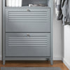 SoBuy FSR152-HG Dulap Pantofar cu 2 Uși Batante, Organizator pentru Hol Intrare – 80x25x108 cm, Gri