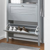 SoBuy FSR152-HG Dulap Pantofar cu 2 Uși Batante, Organizator pentru Hol Intrare – 80x25x108 cm, Gri