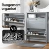 SoBuy FSR152-HG Dulap Pantofar cu 2 Uși Batante, Organizator pentru Hol Intrare – 80x25x108 cm, Gri