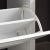 SoBuy FSR152-W Dulap de pantofi cu clapetă cu 2 niveluri – Depozitare discretă pentru intrare – 80x25x108 cm Alb