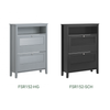 SoBuy FSR152-HG Dulap Pantofar cu 2 Uși Batante, Organizator pentru Hol Intrare – 80x25x108 cm, Gri