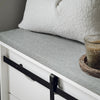 SoBuy Bancă pentru încălțăminte cu scaun pentru pantofi cu scaun cu uși glisante 80x30x49cm FSR153-W