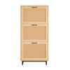 SoBuy Rack de încălțăminte de intrare cu 3 uși și 6 rafturi naturale 60x23.8x127cm FSR155-N