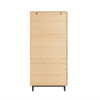 SoBuy FSR155-N Dulap de Pantofi cu 3 Uși Rabarabile Efect Ratan, Mobilier de Intrare Design – Natural
