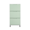 SoBuy Suport de încălțăminte subțire cu 3 uși și 6 rafturi Reds Space Verde rulează 60x24x127cm FSR157-GR