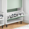 SoBuy Suport de încălțăminte subțire cu 3 uși și 6 rafturi Reds Space Verde rulează 60x24x127cm FSR157-GR