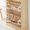 SoBuy FSR159-N Armoire à Chaussures 3 Abattants, Rangement pour Entrée Couloir – 60x24x118 cm, Naturel