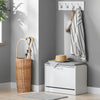 SoBuy FSR16-HG Banc de pantofi cu 1 compartiment rabatabil și pernă căptușită, Ladă de depozitare pentru hol – 60x30x46 cm, Gri