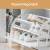 SoBuy Pantofi pentru pantofi raft cu scaun gri FSR16-HG