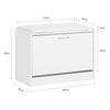 SoBuy FSR16-W Banc pentru încălțăminte cu 1 Clapetă și Pernă Tapițată, Cufăr de Depozitare pentru Intrare – 60x30x48 cm, Alb