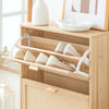 SoBuy Intrare raft de încălțăminte subțire cu 2 uși și 4 rafturi care economisesc în mod natural 60x24x80cm FSR160-N