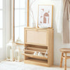 SoBuy Intrare raft de încălțăminte subțire cu 2 uși și 4 rafturi care economisesc în mod natural 60x24x80cm FSR160-N