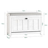 SoBuy FSR161-W Banc pentru Pantofi cu Pernă Căptușită și 1 Compartiment cu Clapetă pentru Hol Intrare – 80x30x50 cm, Alb