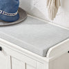 SoBuy FSR161-W Banc pentru Pantofi cu Pernă Căptușită și 1 Compartiment cu Clapetă pentru Hol Intrare – 80x30x50 cm, Alb