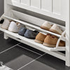 SoBuy FSR162-W Dulap de pantofi ultra-subțire, salveză spațiu – Ideal pentru holuri înguste – Alb