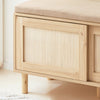 SoBuy Băncă de încălțăminte de intrare cu 2 uși glisante naturale 120x35.2x49cm FSR163-N