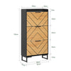 SoBuy FSR164-SCH Dulap pantofi ultra-subțire, economisește spațiu – Ideal pentru holuri înguste – 62x24x125 cm Negru