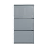 SoBuy Scarpiera cu 3 clapete și 6 rafturi Scarpper cu compartiment suplimentar îmbarcare îmbarcare gri 61x26x120cm FSR165-H-HG
