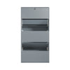 SoBuy Scarpiera cu 3 clapete și 6 rafturi Scarpper cu compartiment suplimentar îmbarcare îmbarcare gri 61x26x120cm FSR165-H-HG