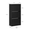SoBuy Scarpiera cu 3 Limelare și 6 rafturi pantofi cu suport pentru suport pentru compartiment suplimentar economisind negru 61x26x120cm FSR165-H-shch