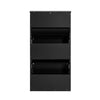 SoBuy Scarpiera cu 3 Limelare și 6 rafturi pantofi cu suport pentru suport pentru compartiment suplimentar economisind negru 61x26x120cm FSR165-H-shch